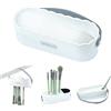 xiruiubao Pulizia Pennelli Trucco, 4 in 1 Tappetino per Pulizia Pennelli Make Up, Detergente per Pennelli da Trucco per Pulire, Asciugatura e Stoccaggio Pennello e Spugna Cosmetica (Bianco)