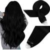 Easyouth Extension Capelli Veri Microring Nero Microring Extensions Capelli Veri Nero Jet Hair Extension Human Micro Loop Naturali #1 35cm 50g 50s
