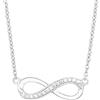 s.Oliver Collana con Ciondolo Collana da Donna in Argento 925, con zirconi sintetici, 42+3 cm, Argento, Infinity, Viene fornita in confezione regalo per gioielli