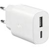 Ysevnotan Caricabatteria USB C con adattatore USB [2 in 1], adattatore di carica per Samsung Galaxy S25, S24, Tab S11 S10 S9 A11 A9 A8 iPhone 17/16/15 Pro Max Plus, alimentatore, presa multi caricamento,