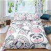 Homemissing Set di biancheria da letto con animali carini per ragazze e ragazzi, motivo: animali selvatici, copripiumino Safari, stile fauna selvatica, 2 pezzi