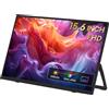 ZEUSLAP 15.6" FHD 100% sRGB 300Nits Monitor portatile con design ultra sottile sul supporto posteriore per laptop da gioco per telefono