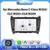 OSSURET Multimediale per auto Android da 8 pollici per Mercedes Benz W203 C 2004 - 2007 CLC 2008-2010 Autoradio Lettore radio Audio Stereo GPS Carplay
