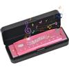Colexy Armonica A Bocca, Armonica Diatonica In Do, 10 Fori Armonica Blues, Armonica A Bocca In Chiave Di Do, Con Custodia, Per Adulti, Professionisti, Principianti E Bambini (Rosa)
