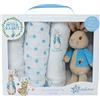 Rainbow Designs Peter Rabbit Set Regalo Beatrix Potter Unisex Peluche e Mussola Set