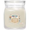 Yankee Candle Signature Jar Media Candela Vanilla Flurries Fragranza Vaniglia Ambra Dolce e Vetiver, 368g