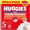 Huggies Little Movers Pannolini Mutandina Taglia 5 (12-17 Kg) Offerta Pacco Mega 80 Pz