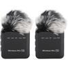 Cuifati Doppio Microfono Lavalier Wireless per Telefono, Computer Portatile con RicezioneOmnidirezionale, Riduzione Intelligente del Rumore e Connessione5.2 a 2,4 GHz, Display LED HD e