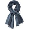 DAMILY Moda Uomo Sciarpa Pieghettato A Righe Confortevole Cotone Lino Inverno Scialle Sole, grigio, 190cm*80cm/70cm