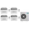 Hisense Climatizzatore quadri split condizionatore CASSETTA 4 VIE 9+9+9+9 esterna 5AMW105U4RQC WiFi opzionale A++ Telecomando + Pannello 9000+9000+9000+9000