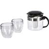 Bodum Théiere filtre - BODUM - BISTRO SET - 1.0 l en plastique + 2 gobelets double paroi 0.25 l