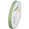 Halbach Seidenbänder Nastro regalo di alta qualità Vichy a quadri (verde muschio), larghezza 10 mm, lunghezza 25 m, a quadretti, prodotto in Germania, disponibile in diversi colori