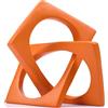LCCCK Scultura Geometrica Moderna Con Nodo Arancione, Decorazione per la Casa, Libreria, Centrotavola Jax Decorativo, Statuette da Tavolo per Decorazione Domestica