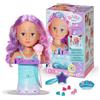 BABY born Testa stilizzata Sirena - Testa da trucco e acconciare per bambine dai 3 anni in su - Girevole e adatta per il bagnetto - Con funzione acqua, spazzola, diadema e accessori