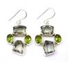 13.1 GM 925 Argento Sterling Naturale Multi Taglio Pietra Fatto Orecchino 4.3cm