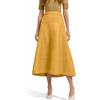 Fatto a mano Gonna gialla vera festa elegante formale donna pelle di agnello designer abbi...