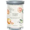 YANKEE CANDLE White Spruce & Grapefruit 567 g Candela Profumata Tumbler Signature Grande 2 Stoppini