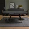 LIBEROSHOPPING Tavolo allungabile Almor 130-190x80 cm piano marmo Nero