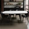 LIBEROSHOPPING Tavolo allungabile 130-190x80 cm piano marmo Bianco - ALMOR