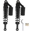 Fydun Ammortizzatori Posteriori Moto, Fydun 1 Paio 340mm Ammortizzatore Universale Scooter Ammortizzatore di Sospensione Per Moto SUV ATV per Tutti I Tipi di Arrampicata e Scuotimento Del Terreno(Nero)
