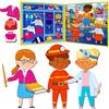 QUOKKA Bambole Magnetica da Vestire per Bambini 2 3 Anni - Giochi da Viaggio Bambina 3 4 Anni - 35 Pezzi Puzzle Magnetico per Aereo e Auto - Professioni Bambole di Carta - Regali Bimba dai 2 ai 5