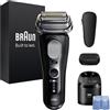 Braun Serie 9 PRO + Rasoio Elettrico Barba, Wet&Dry, 5+1 Lame Di Precisione Ultra Sottili, Regolabarba Uomo, Rasoio Barba, 60 Min Utilizzo, Testina ProComfort, Stazione SmartCare 6in1, 9690CCE, Nero
