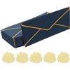 PATIKIL #10 150GSM Eleganti Buste Da Trasporto Aziendali, 50Pz 4.1 x 9.5 Buste Autosigillanti Formato Lettera Standard Con Bordo Oro E Adesivi Per Cartoline Di Natale E Matrimonio, Blu