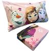 HERMET Set Lenzuolo Letto Singolo Frozen in Flanella