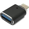 System-S Adattatore USB 3.1 tipo C maschio a 3.0 A femmina con spia luminosa 5 Gbps 100 W in nero