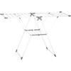 HOMCOM Stendibiancheria a 2 Livelli Regolabile su 4 Altezze, in Metallo e Plastica, 156.5x61.5x97 cm, Bianco | Aosom Italy