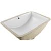 VEVOR Lavandino Sottopiano Lavabo per Bagno 530 x 375 mm, Lavello Rettangolare in Ceramica con Foro di Troppopieno, Lavabo da Bagno Sotto Banco di Lavoro Moderno Lavabo in Ceramica, Bianco