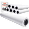 VEVOR Rotoli Carta Plotter, Rotolo per Stampe Compatibile con Plotter da 9,07 kg Ideali per Disegni CAD Piani Tecnici Mappe GIS Progetti Architettonici Carta, 8 Pezzi Lunghezza 45,7 m