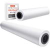 VEVOR Rotoli Carta Plotter, Rotolo per Stampe Compatibile con Plotter da 9,07 kg Ideali per Disegni CAD Piani Tecnici Mappe GIS Progetti Architettonici Carta, 2 Pezzi Lunghezza 45,7 m