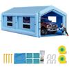 VEVOR Cabina di Verniciatura Spray Gonfiabile 12 x 5 x 4 m, Tenda Spray di Verniciatura a Spruzzo Ventilatori da 950W+1100W, Tetto Triangolare con Finestre per Automobilistici Parti Metalliche Auto