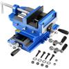 VEVOR Morsa per Trapano a Colonna con Slitta Trasversale, Larghezza Ganasce 101,6 mm, Morsa da Banco con Asse XY a 2 Vie, Morsetto per Banco da Lavoro per Fresatrice CNC per Lavorazione del Legno