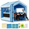 VEVOR Cabina per Verniciatura Gonfiabile 3 x 2,5 x 2,5 m, Tenda per Vernice a Spruzzo con Ventilatore da 550 W, Tetto Triangolare con Finestre Sistema di Filtraggio dell'Aria Tessuto Oxford 210D, Blu