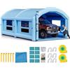 VEVOR Cabina di Verniciatura Spray Gonfiabile 10 x 6 x 4 m, Tenda Spray di Verniciatura a Spruzzo Ventilatori da 950 W e 1100 W, Tetto Rotondo, Tessuto Oxford, Automobilistici