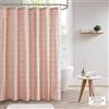 Intelligent Design Urban Habitat UH70-2242 Brooklyn - Tenda da doccia in tessuto di cotone jacquard con pompon, lavabile in lavatrice, stile shabby chic, moderno, decorazione per la casa, vasca da bagno, 178 x 183 cm,