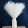 EVODIS Erba pampa artificiale, 45 cm, erba della pampa artificiale, soffice 6 steli, decorazione floreale per la casa e il matrimonio (bianco)