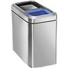 simplehuman CW1470 cestino per raccolta differenziata aperto sottile, pattumiera da cucina, acciaio inox spazzolato, 20 L (10/10)
