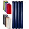 TODAY 257301 - Tenda con Passanti, in Poliestere, Dimensioni: 140 x 260 cm, Poliestere, Ciel d'orage/Bleu Marine, 140x260 cm