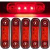 HULX Luci di Posizione per Auto, 10 Pezzi 3 LED Indicatori di Direzione per Auto Indicatori di Direzione Laterali per Auto 12V 24V (Rosso)