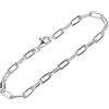 NKlaus bracciale in argento 925 19cm catena a maglie lunghe 4 quadrato bracciale da donna squisito 12333