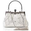 BABEYOND Pochette da sera da donna - borsa da sera vintage accessori da donna Gatsby anni '20 con perline paillettes perla pochette, bianco, Taglia unica
