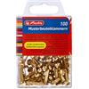 Herlitz modello sacchetto pinza a testa piatta,in box sospensione, metallo 100 Stück