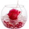 Ars Nova Boccia fondo pietra con rosa baccara cm 12 - rosso