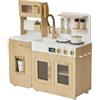 Teamson Kids Cucina Giocattolo Little Chef Cyprus, Legno MDF e Massello, 80 x 29,5 x 85,1 cm, Rovere Marrone, 14 Accessori, da 3 Anni