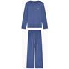 Emporio Armani Pigiama Lungo Donna in Lana Tech Nero M, Nero, M