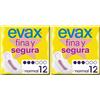Evax Normal Fine e Sicure Assorbenti Sanitari con Ali 12-Pezzi (Confezione da 2)