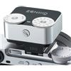 ZENIKO ZA12 - Flash per fotocamera con doppia ruota, mini flash retrò con modalità automatica, flash di tipo C ricaricabile, 60 g, leggero, portatile, per fotocamere mirrorless e DSLR (argento)